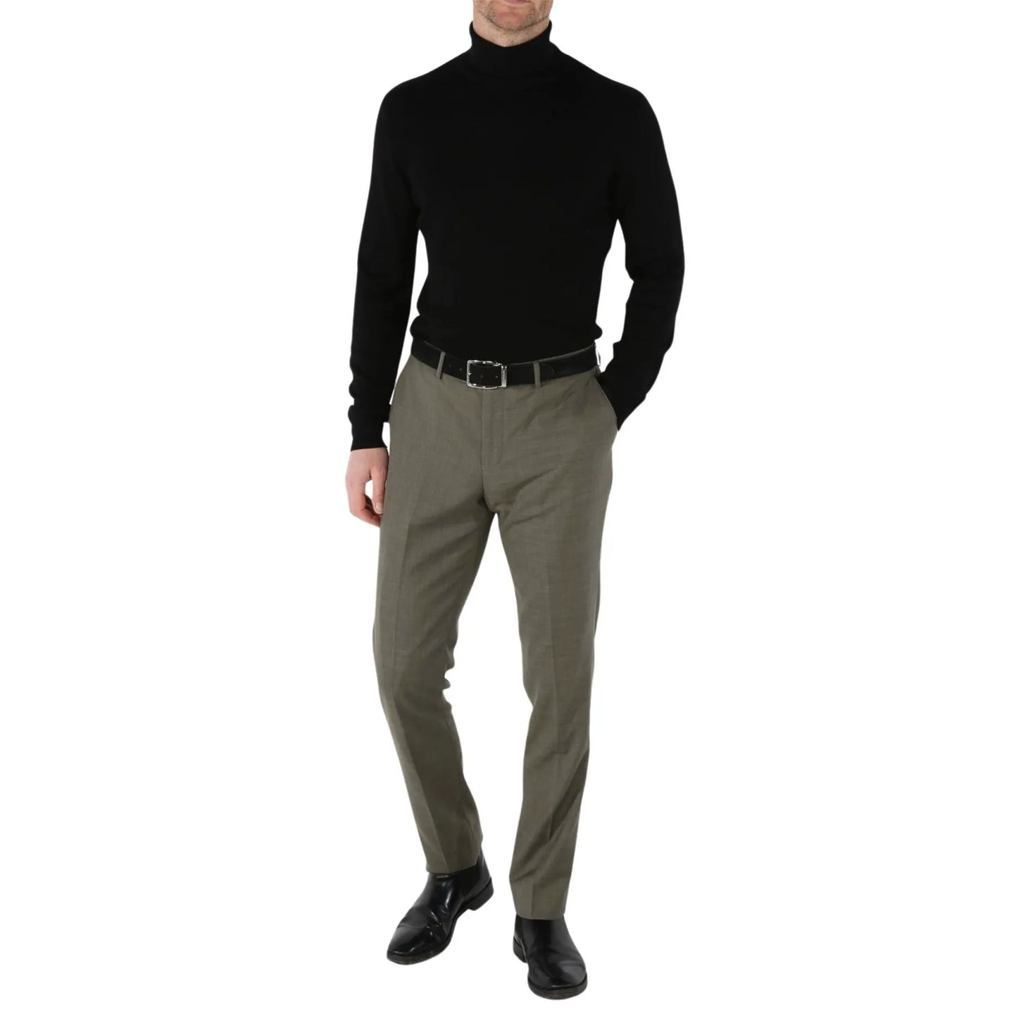 Kurt - Pantalones de hombre color verde salvia