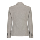 Blazer de tweed beige para mujer, chaqueta clásica de caza de lana, estilo vintage de los años 20. Retro.