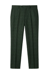 Leo - Pantalones de cuadros verdes para hombre