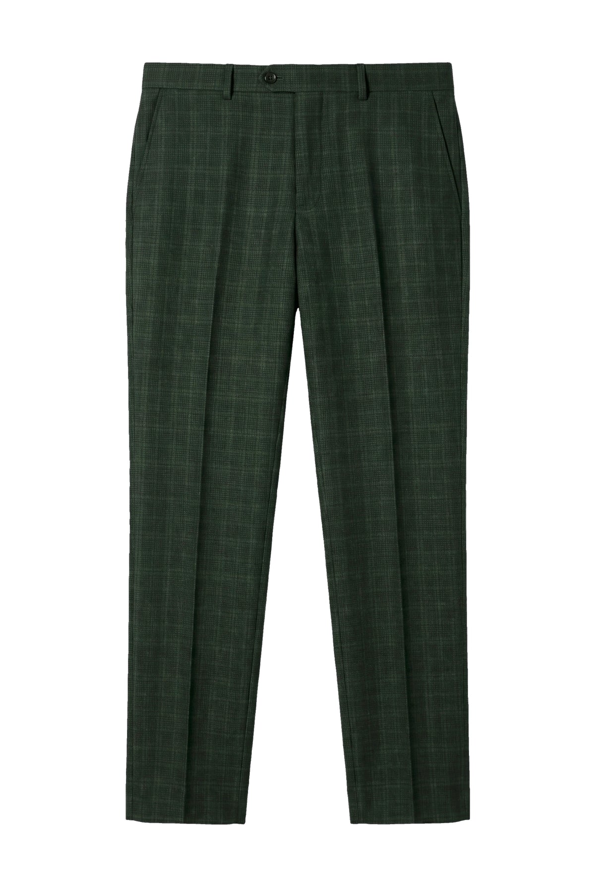 Leo - Pantalones de cuadros verdes para hombre