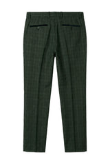 Leo - Pantalones de cuadros verdes para hombre