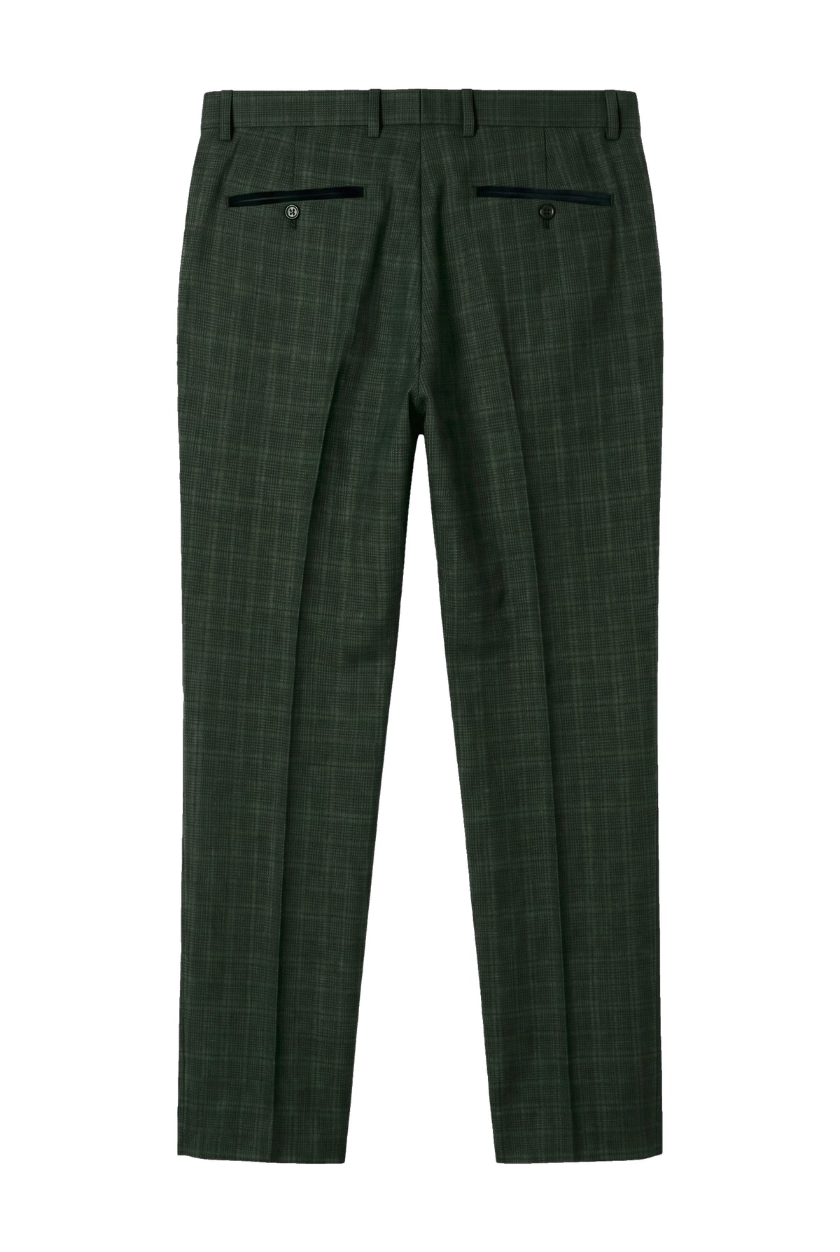 Leo - Pantalones de cuadros verdes para hombre