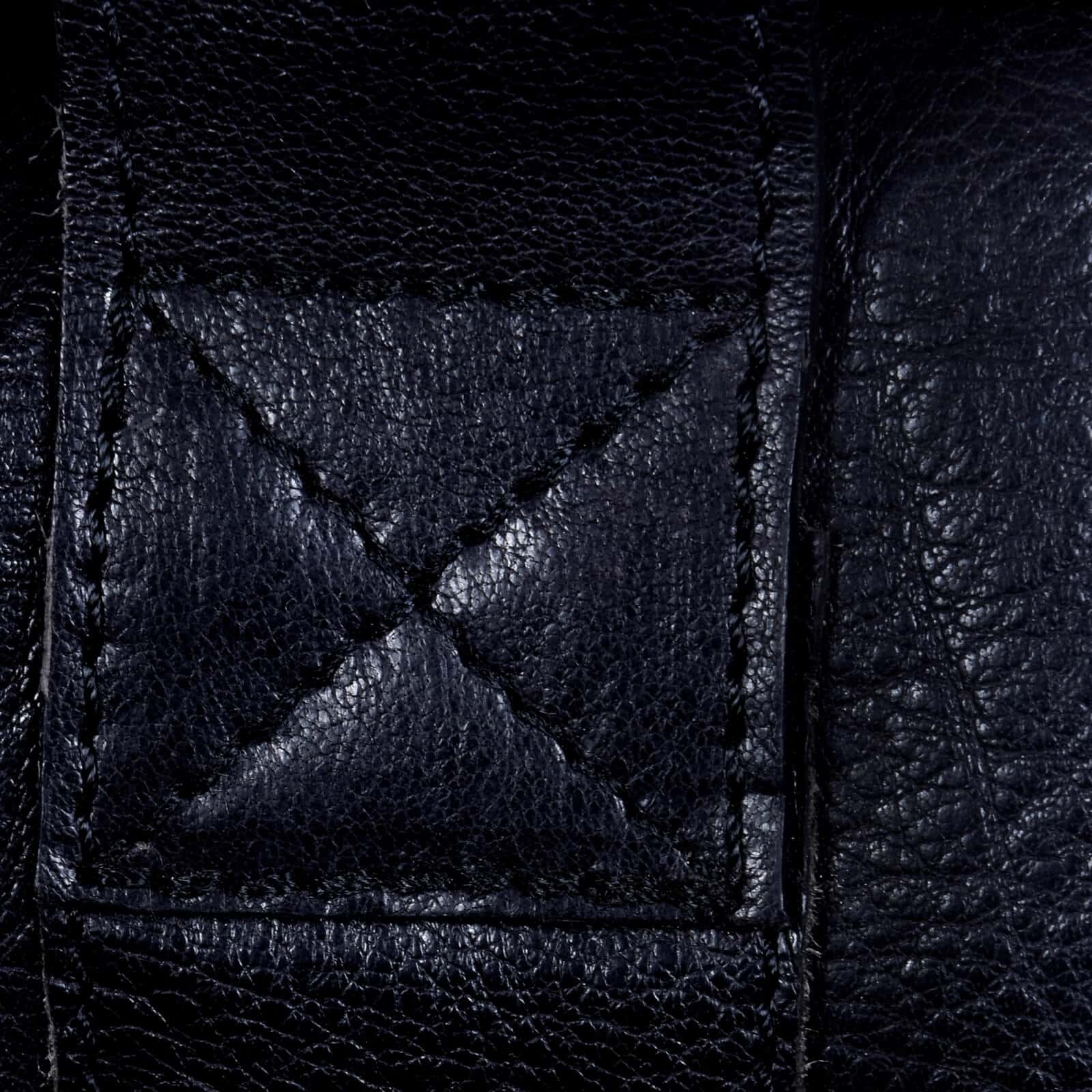 Bolso de mano/viaje de fin de semana de piel auténtica - Negro