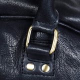 Bolso de viaje para hombre de cuero auténtico hecho a mano - Negro