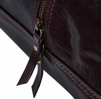 Bolso de viaje para hombre hecho a mano en piel auténtica - Marrón