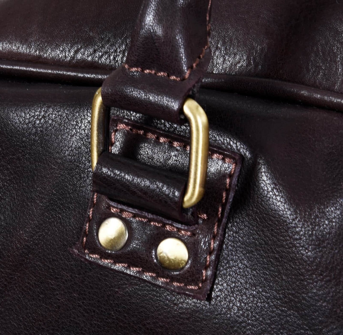 Bolso de viaje para hombre hecho a mano en piel auténtica - Marrón