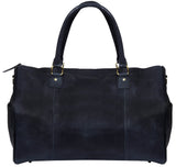 Bolso de mano vintage de piel auténtica - Negro