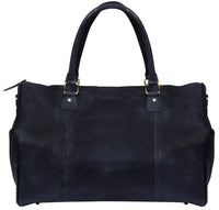 Bolso de mano vintage de piel auténtica - Negro
