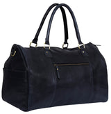 Bolso de mano vintage de piel auténtica - Negro