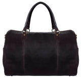 Bolso de mano vintage de piel auténtica - Marrón