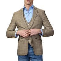 Liam - Blazer de cuadros marrones para hombre