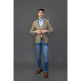 Liam - Blazer de cuadros marrones para hombre