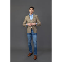 Liam - Blazer de cuadros marrones para hombre