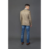 Liam - Blazer de cuadros marrones para hombre