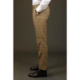 Liam - Pantalones de hombre a cuadros marrones