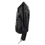 Chaqueta de cuero de vaca para hombre Live To Ride Original Cross Zip Brando Biker Motorcycle