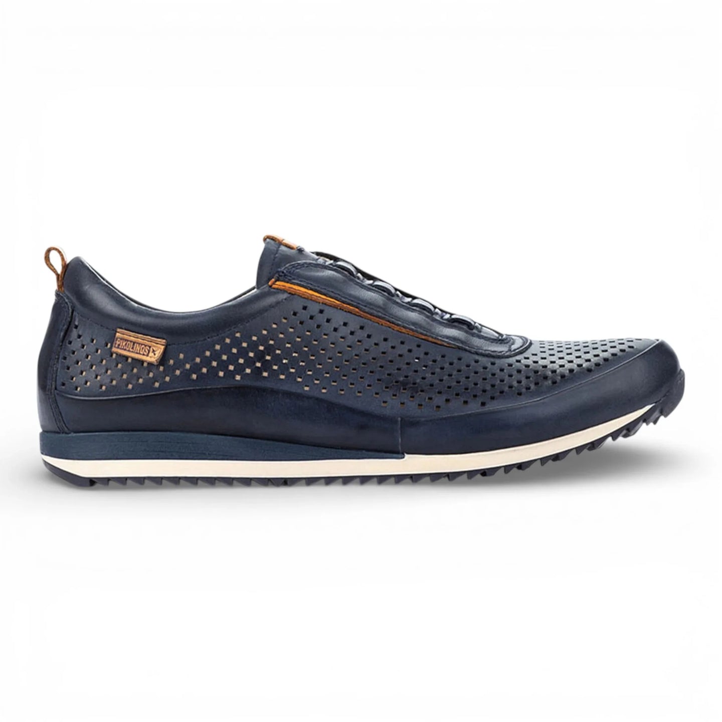 Liverpool - Zapatillas deportivas sin cordones de piel elástica azul para hombre
