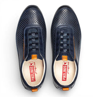 Liverpool - Zapatillas deportivas sin cordones de piel elástica azul para hombre