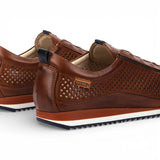 Liverpool - Zapatillas deportivas sin cordones de piel elástica marrón para hombre