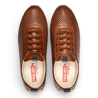 Liverpool - Zapatillas deportivas sin cordones de piel elástica marrón para hombre