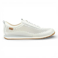 Liverpool - Zapatillas deportivas blancas de piel elástica sin cordones para hombre
