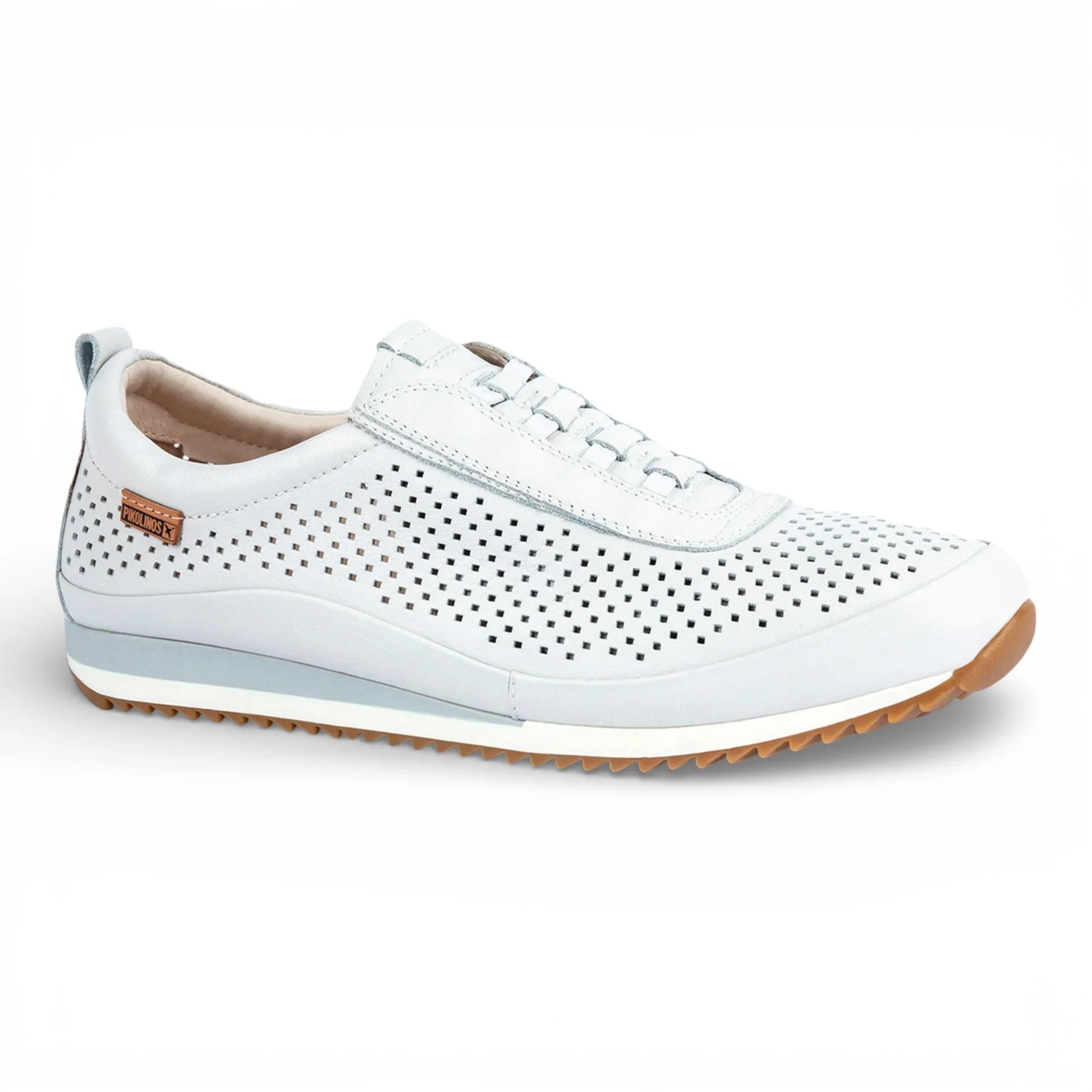 Liverpool - Zapatillas deportivas blancas de piel elástica sin cordones para hombre