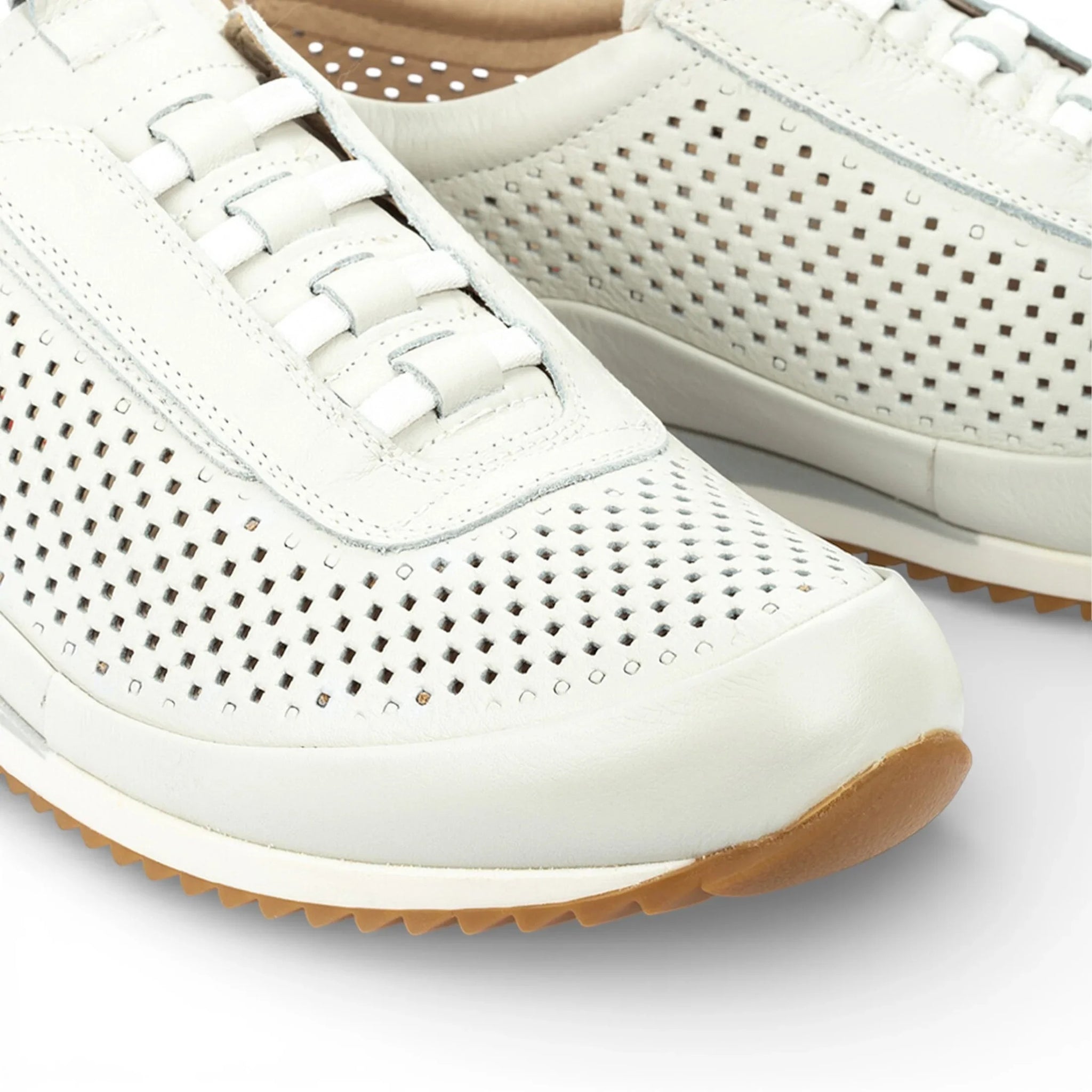 Liverpool - Zapatillas deportivas blancas de piel elástica sin cordones para hombre