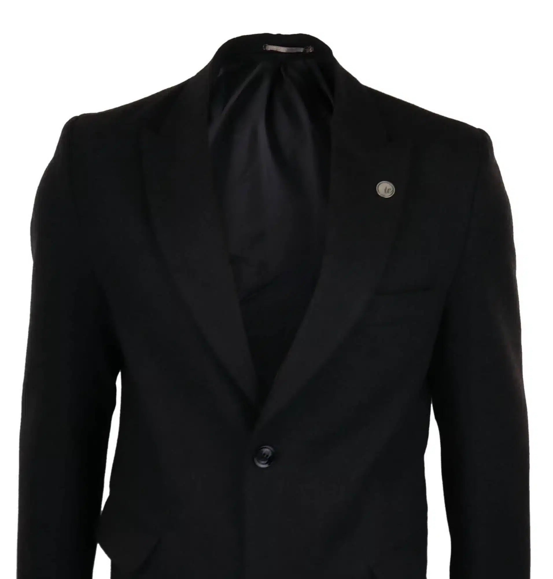 Comparar color Abrigo largo para hombre Mac Chaqueta de lana negra estilo años 20 Blinders