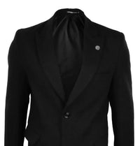 Abrigo largo para hombre, estilo gabardina, de tacto lanudo, color carbón, estilo años 20.