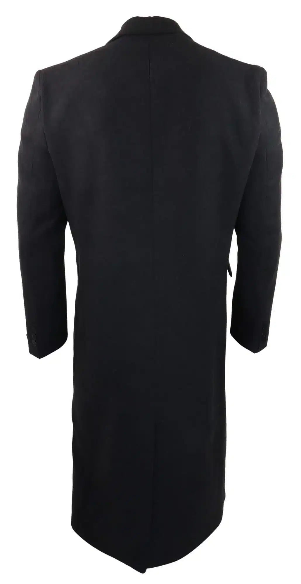 Abrigo largo para hombre, estilo gabardina, de tacto lanudo, color carbón, estilo años 20.