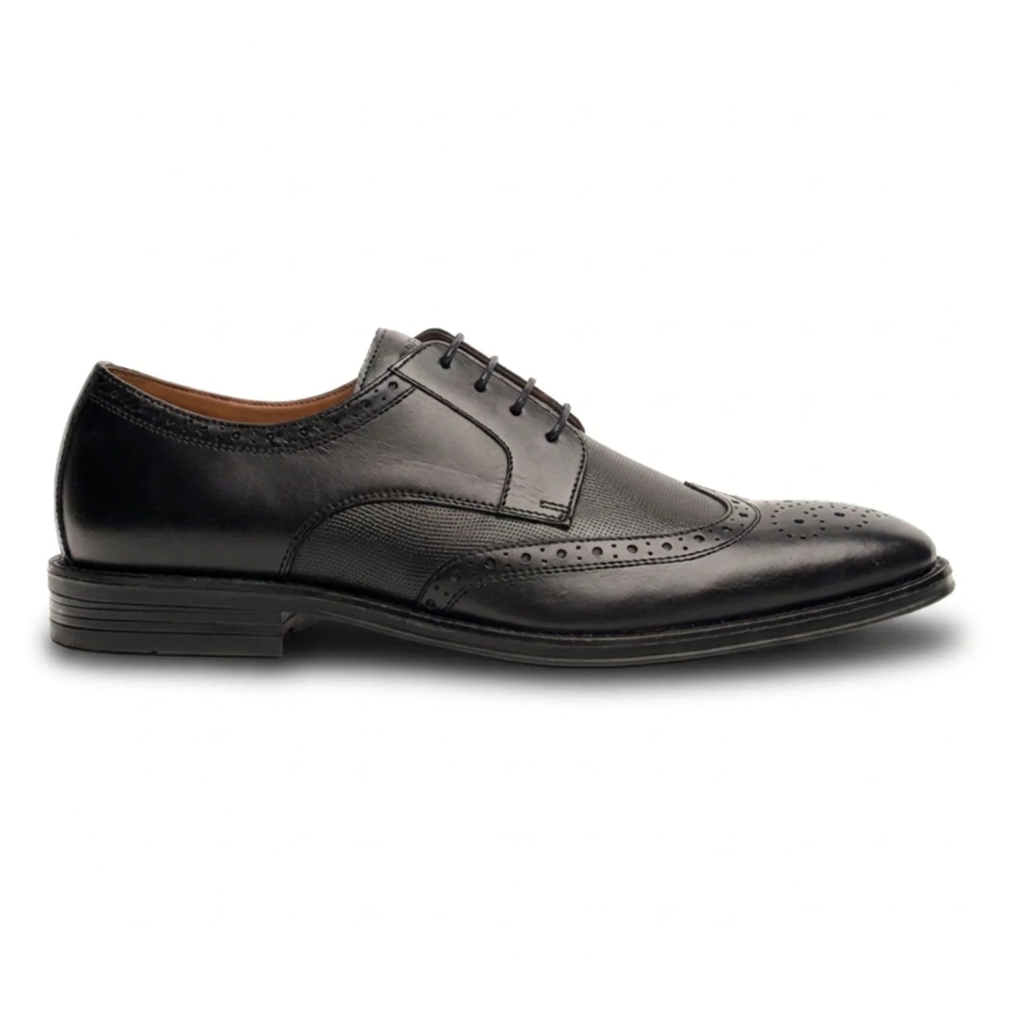Lorenzo - Zapatos Oxford de hombre de piel negra bruñida