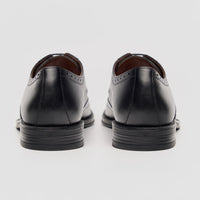 Lorenzo - Zapatos Oxford de hombre de piel negra bruñida