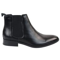 Botines Chelsea negros sin cordones para hombre