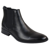 Botines Chelsea negros sin cordones para hombre
