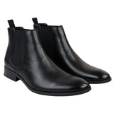 Botines Chelsea negros sin cordones para hombre