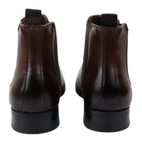 Botines Chelsea marrones sin cordones para hombre