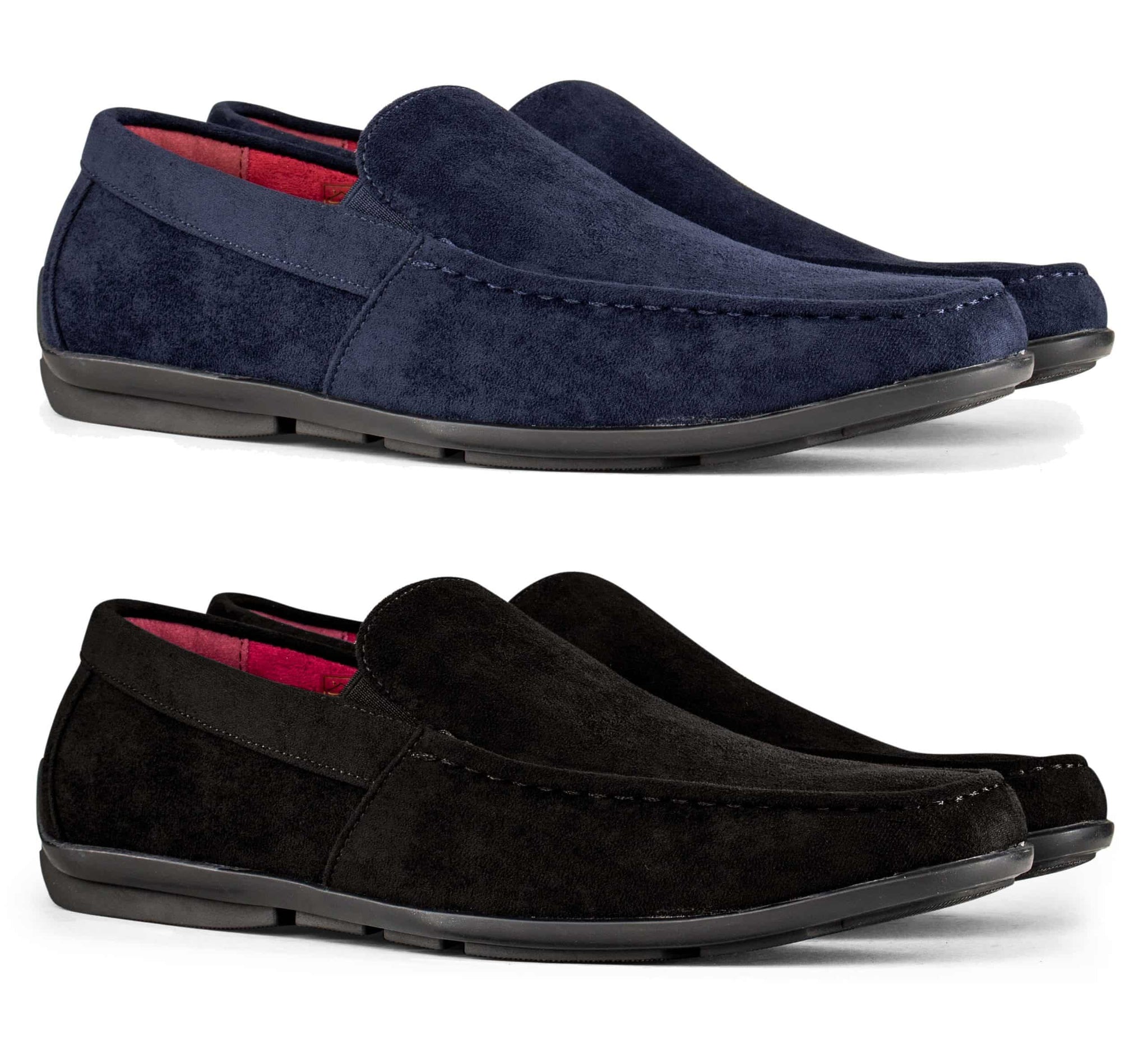 Zapatos de hombre de ante con punta cuadrada sin cordones