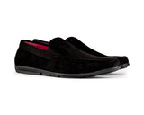 Zapatos de hombre de ante con punta cuadrada sin cordones