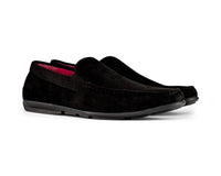 Zapatos de hombre de ante con punta cuadrada sin cordones