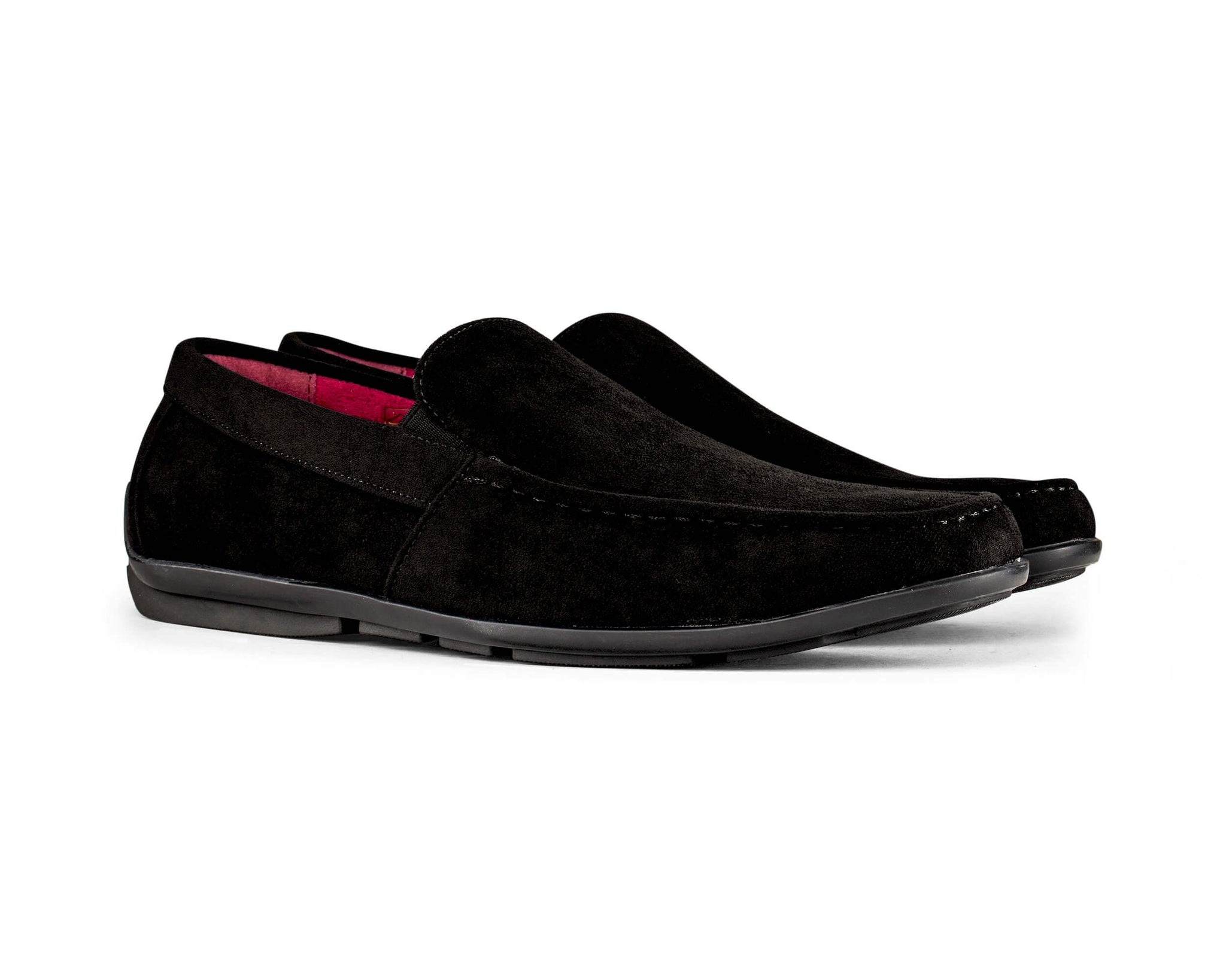 Zapatos de hombre de ante con punta cuadrada sin cordones