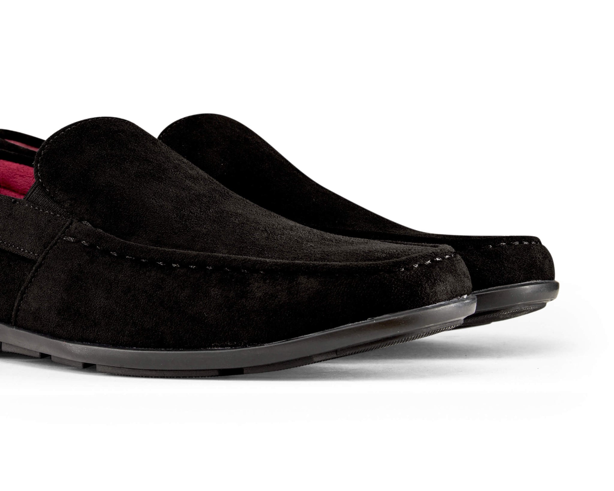 Zapatos de hombre de ante con punta cuadrada sin cordones