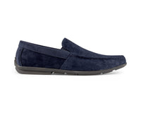 Zapatos de hombre de ante con punta cuadrada sin cordones