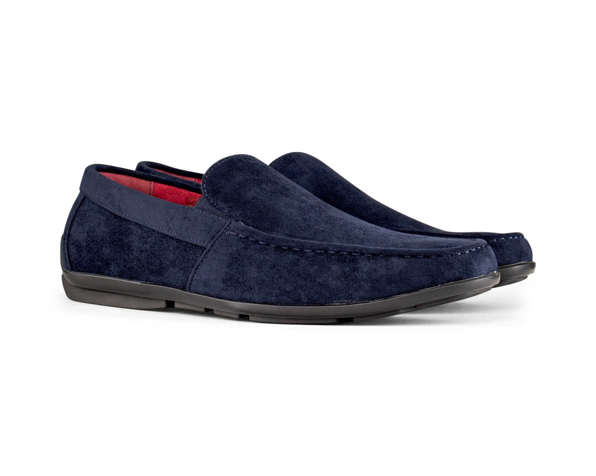 Zapatos de hombre de ante con punta cuadrada sin cordones