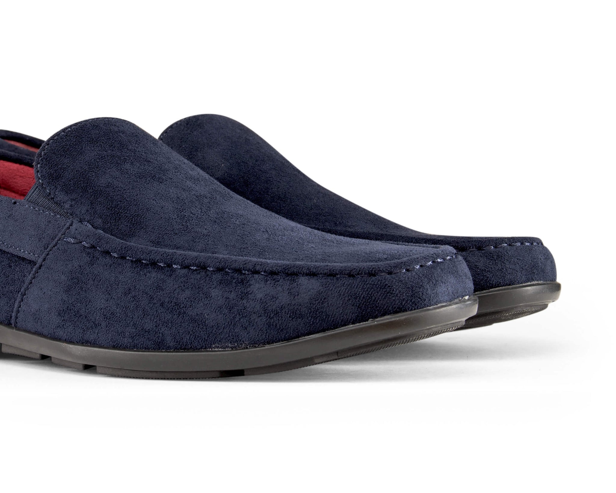 Zapatos de hombre de ante con punta cuadrada sin cordones
