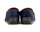 Zapatos de hombre de ante con punta cuadrada sin cordones