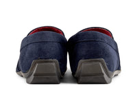 Zapatos de hombre de ante con punta cuadrada sin cordones