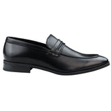 Zapatos mocasines negros para hombre, forrados en piel, sin cordones, elegantes y formales.