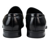 Zapatos mocasines negros para hombre, forrados en piel, sin cordones, elegantes y formales.