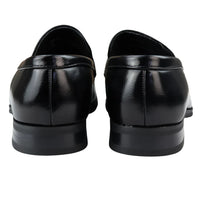 Zapatos mocasines negros para hombre, forrados en piel, sin cordones, elegantes y formales.