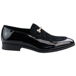 Zapatos mocasines de hombre de piel negra con forro, sin cordones, de terciopelo, elegantes y formales.